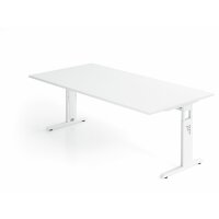 Schreibtisch C-Fuß 200x100cm Wei&s gallery