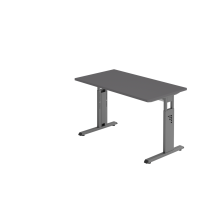 Schreibtisch C-Fu&szlig; 120x67cm Graphit/Graphit