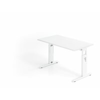 Schreibtisch C-Fuß 120x67cm Wei&sz gallery