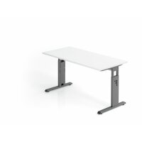 Schreibtisch C-Fuß 140x67cm Wei&sz gallery