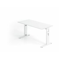 Schreibtisch C-Fuß 140x67cm Wei&sz gallery
