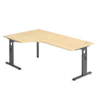 Winkeltisch C-Fuß 200x120cm 90°Ahor