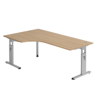 Winkeltisch C-Fuß 200x120cm 90°Eich