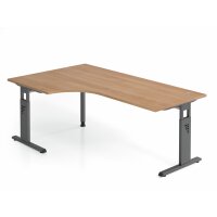 Winkeltisch C-Fuß 200x120cm 90&deg gallery