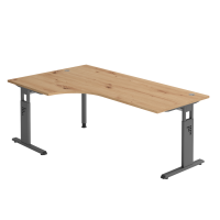 Winkeltisch C-Fuß 200x120cm 90°Aste