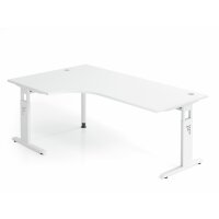 Winkeltisch C-Fuß 200x120cm 90&deg gallery