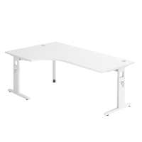 Winkeltisch C-Fuß 200x120cm 90°Wei&