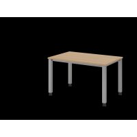 Schreibtisch 4Fuß eckig 120x80cm Eiche