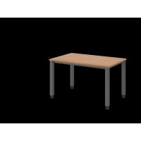 Schreibtisch 4Fuß eckig 120x80cm