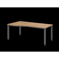 Schreibtisch 4Fuß eckig 180x100/80cm