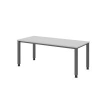 Schreibtisch 4Fu&szlig; eckig 180x80cm Grau