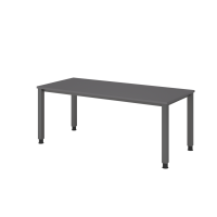 Schreibtisch 4Fu&szlig; eckig 180x80cm Graphit