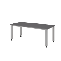 Schreibtisch 4Fu&szlig; eckig 180x80cm Graphit