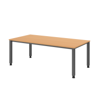 Schreibtisch 4Fu&szlig; eckig 200x100cm Buche