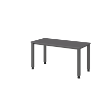 Schreibtisch 4Fuß-rd.140x67cm Graphit/silber