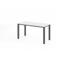 Schreibtisch 4Fuß-rd.140x67cm Wei& gallery