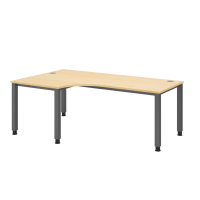 Winkeltisch 4Fuß eckig 200x120cm 90&deg