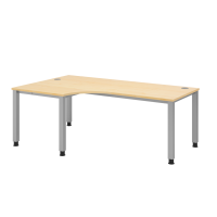 Winkeltisch 4Fuß eckig 200x120cm 90&deg