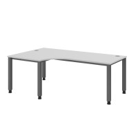 Winkeltisch 4Fuß eckig 200x120cm 90&deg