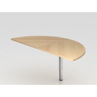 Ansatztisch Halbkreis RA160 Eiche/silber gallery