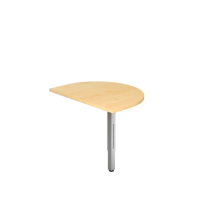 Anbautisch mit STF eckig 60x80cm Ahorn/Silb.