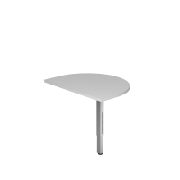 Anbautisch mit STF eckig 60x80cm Grau/Silb.