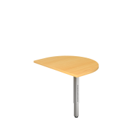 Anbautisch mit STF eckig 60x80cm Buche/Silb.