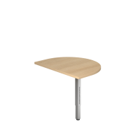 Anbautisch mit STF eckig 60x80cm Eiche/Silb.