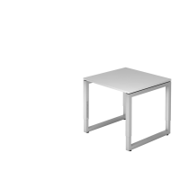 Schreibtisch O-Fuß eckig 80x80cm Grau