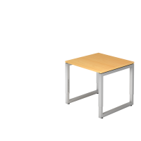 Schreibtisch O-Fuß eckig 80x80cm Buche