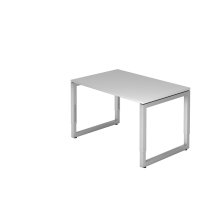 Schreibtisch O-Fu&szlig; eckig 120x80cm Grau