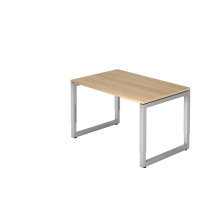 Schreibtisch O-Fuß eckig 120x80cm Eiche