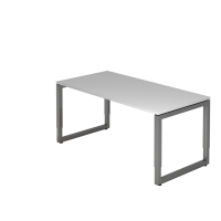 Schreibtisch O-Fu&szlig; eckig 160x80cm Grau/Graphi