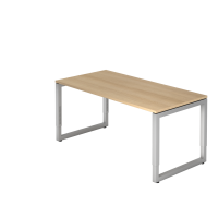 Schreibtisch O-Fu&szlig; eckig 160x80cm Eiche