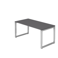 Schreibtisch O-Fu&szlig; eckig 160x80cm Graphit