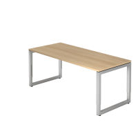 Schreibtisch O-Fuß eckig 180x80cm Eiche