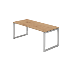 Schreibtisch O-Fuß eckig 180x80cm Asteiche
