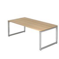 Schreibtisch O-Fuß eckig 200x100cm Eiche