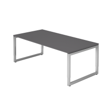 Schreibtisch O-Fuß eckig 200x100cm Graphit
