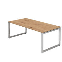 Schreibtisch O-Fuß eckig 200x100cm Asteiche