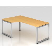 Winkeltisch O-Fuß eckig 200x120cm  gallery