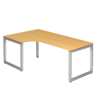 Winkeltisch O-Fuß eckig 200x120cm 90&de