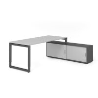 Schreibtischkombi 180x80cm, Grau/Graphit gallery