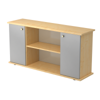 Sideboard 2 Türen 166cm SG Ahorn/Silber
