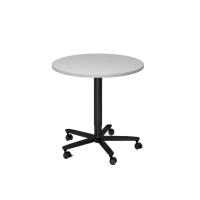 Säulenhubtisch 80cm rund Grau/Schwarz