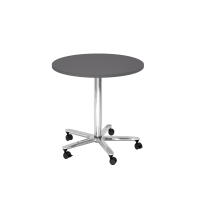 Säulenhubtisch 80cm rund Graphit/Chrom