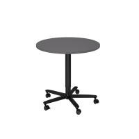 Säulenhubtisch 80cm rund Graphit/Schwarz