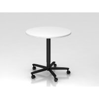 Säulenhubtisch 80cm rund Weiß gallery