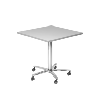 Säulenhubtisch 80x80cm Grau/Chrom