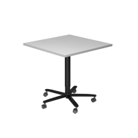 Säulenhubtisch 80x80cm Grau/Schwarz